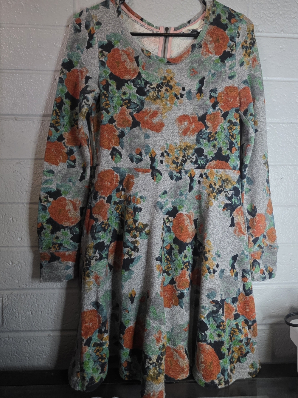 Anthropologie Saturday/Sunday grey heathered French terry knit long-sleeve dress - Picture 3 of 10
